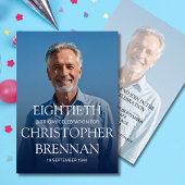 Eleganter 80. Geburtstag für Men Foto Celebration Einladung