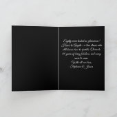 Eleganter 80. Geburtstag mit schwarzen Goldperlen  Karte (Innenseite)