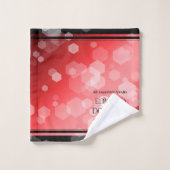 Eleganter 80. Ruby Wedding Jubiläum Badhandtuch Set (Waschlappen)