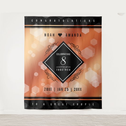 Eleganter 8. Geburtstag der Bronze Wandteppich (Vorderseite)