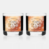 Eleganter 8. Geburtstag der Bronze Whiskyglas (Vorderseite)