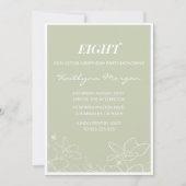 Eleganter 8. Geburtstag Einladungen Moderne Blumen (Vorderseite)