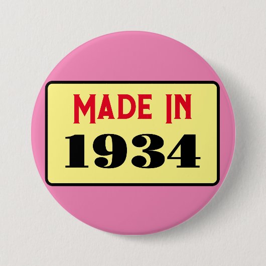 Eleganter 90. Geburtstag Geboren 1935 Button (Vorderseite)