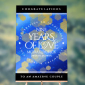 Eleganter 9. Lapis Lazuli Hochzeitstag Acrylschild (Neutral)