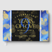 Eleganter 9. Lapis Lazuli Hochzeitstag Gästebuch (Vorderseite)