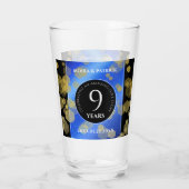 Eleganter 9. Lapis Lazuli Hochzeitstag Glas (Rückseite)