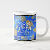Eleganter 9. Lapis Lazuli Hochzeitstag Jumbo-Tasse (Rechts)