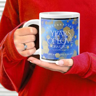 Eleganter 9. Lapis Lazuli Hochzeitstag Jumbo-Tasse