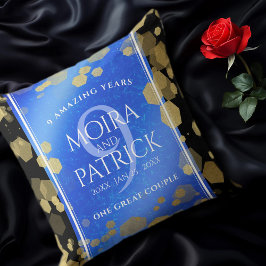 Eleganter 9. Lapis Lazuli Hochzeitstag Kissen