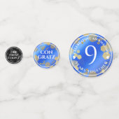 Eleganter 9. Lapis Lazuli Hochzeitstag Konfetti (Vorderseiten)