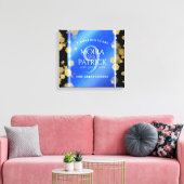 Eleganter 9. Lapis Lazuli Hochzeitstag Leinwanddruck (Insitu (Wohnzimmer))