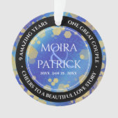 Eleganter 9. Lapis Lazuli Hochzeitstag Ornament (Vorderseite)