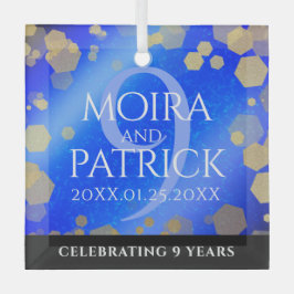 Eleganter 9. Lapis Lazuli Hochzeitstag Ornament Aus Glas