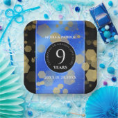 Eleganter 9. Lapis Lazuli Hochzeitstag Pappteller (Party)