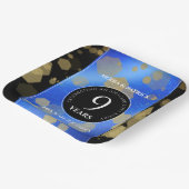 Eleganter 9. Lapis Lazuli Hochzeitstag Pappteller (Gewinkelt)