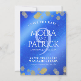 Eleganter 9. Lapis Lazuli Hochzeitstag Save The Date
