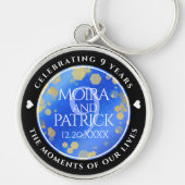 Eleganter 9. Lapis Lazuli Hochzeitstag Schlüsselanhänger (Vorne)