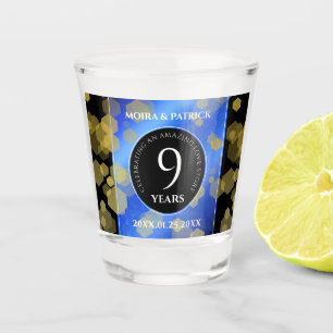 Eleganter 9. Lapis Lazuli Hochzeitstag Schnapsglas