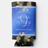 Eleganter 9. Lapis Lazuli Hochzeitstag Selters Dosenkühler (Rückseite)