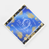 Eleganter 9. Lapis Lazuli Hochzeitstag Serviette (Ecke)