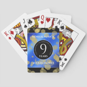 Eleganter 9. Lapis Lazuli Hochzeitstag Spielkarten