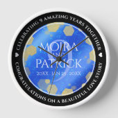 Eleganter 9. Lapis Lazuli Hochzeitstag Uhr (Vorderseite)