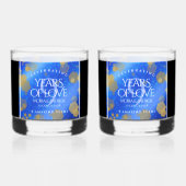 Eleganter 9. Lapis Lazuli Hochzeitstag Whiskyglas (Vorderseite)