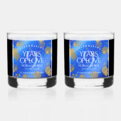 Eleganter 9. Lapis Lazuli Hochzeitstag Whiskyglas (Rückseite)