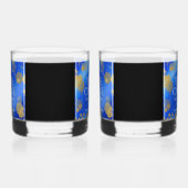 Eleganter 9. Lapis Lazuli Hochzeitstag Whiskyglas (Links)