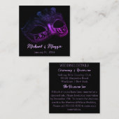 Eleganter Abend Begleitkarte (Vorne/Hinten)