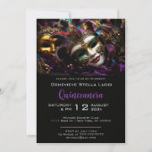 Eleganter Abend Geburtstagsparty Einladung (Vorderseite)