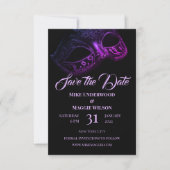 Eleganter Abend Hochzeit speichert das Datum Save The Date (Vorderseite)