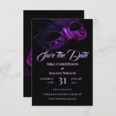 Eleganter Abend Hochzeit speichert das Datum Save The Date (Vorne/Hinten)