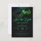 Eleganter Abend Hochzeit speichert das Datum Save The Date (Vorderseite)