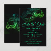 Eleganter Abend Hochzeit speichert das Datum Save The Date (Vorne/Hinten)