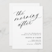 Eleganter Abend nach Hochzeit Brunch Einladung (Vorne/Hinten)