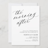Eleganter Abend nach Hochzeit Brunch Einladung (Vorderseite)