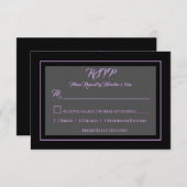 Eleganter Abend RSVP Karte (Vorne/Hinten)