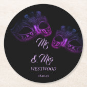 Eleganter Abend Runder Pappuntersetzer (Vorderseite)