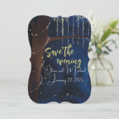 Eleganter Abend Save the Date (Stehend Vorderseite)