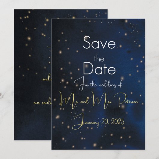 Eleganter Abend Save-the-Date Save The Date (Vorne/Hinten)