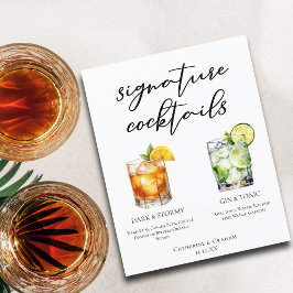 Eleganter Abend Signature Cocktails Hochzeitsmenü