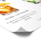 Eleganter Abend Signature Cocktails Hochzeitsmenü Poster (Ecke)