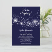 Eleganter Abend Sky Elopement Empfang Einladung (Stehend Vorderseite)