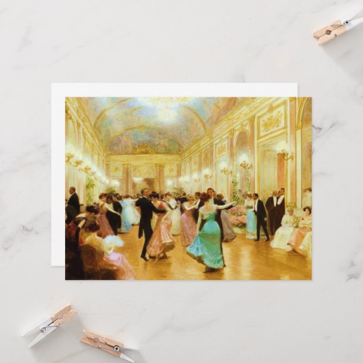 Eleganter Abend (Tanz im Palastball) Karte (Vorderseite/Rückseite Beispiel)