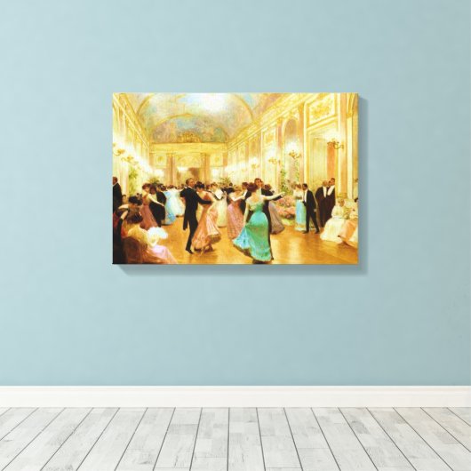 Eleganter Abend (Tanz im Palastball) Leinwanddruck (Insitu (Holzboden))
