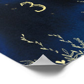 Eleganter Abend Tischnummer Poster (Ecke)