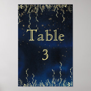 Eleganter Abend Tischnummer Poster