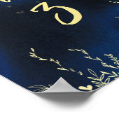 Eleganter Abend Tischnummer Poster (Ecke)