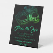 Eleganter Abend Wedding Poster Pedestal Schild (Vorderseite)